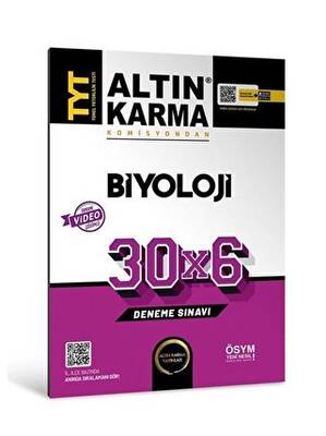 Altın Karma Yayınları Altınkarma TYT Biyoloji 30x6 Deneme Sınavı 2023 - 1