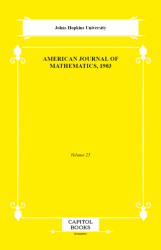 American Journal of Mathematics, 1903 - Capitol Books