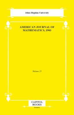 American Journal of Mathematics, 1903 - 1