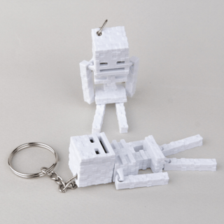 Anahtarlık Charm Çanta Süsü - İskelet Beyaz - 1