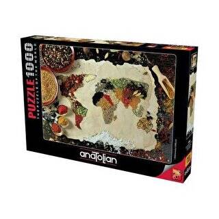 Anatolian Puzzle 1000 Parça Baharatlı Dünya Haritası - 1