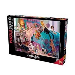 Anatolian Puzzle 1000 Parça Haylaz Köpekler - Anatolian