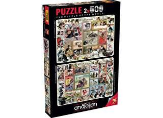 Anatolian Puzzle 2 x 500 Parça Sevimli Kediler Komik Köpekler - 1