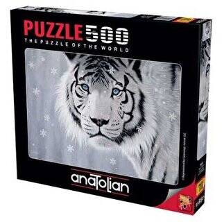 Anatolian Puzzle 500 Parça Beyaz Kaplan - 1