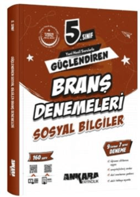 Ankara Yayıncılık 5. Sınıf Sosyal Bilgiler Güçlendiren Branş Denemeleri - 1