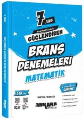 Ankara Yayıncılık 7. Sınıf Matematik Güçlendiren Branş Denemeleri - 1