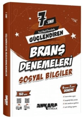 Ankara Yayıncılık 7. Sınıf Sosyal Bilgiler Güçlendiren Branş Denemeleri - 1