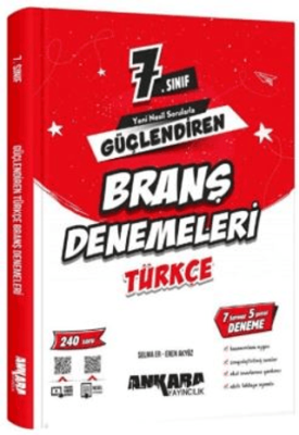 Ankara Yayıncılık 7. Sınıf Türkçe Güçlendiren Branş Denemeleri - 1