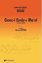 Ankaralı Hekim Nidai Genc-i Esrar-ı Ma`ni - Karahan Kitabevi
