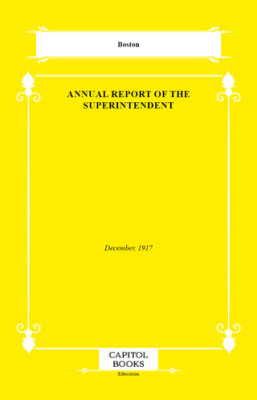 Annual Report of the Superintendent - 1