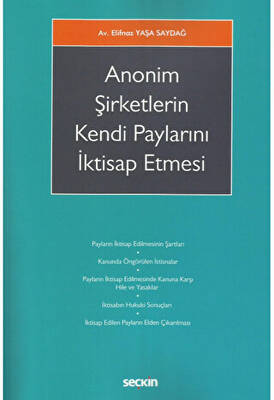 Anonim Şirketlerin Kendi Paylarını İktisap Etmesi - 1