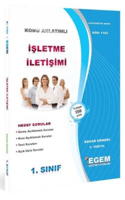 AÖF 1. Sınıf İşletme İletişimi Konu Anlatımlı Kod: 1182 - 1