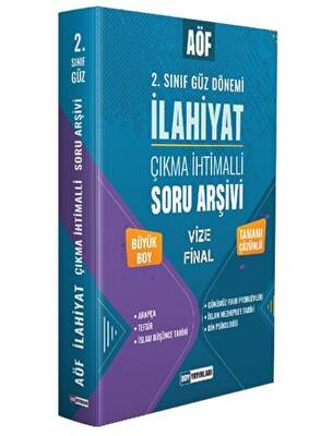 DDY Yayınları AÖF İlahiyat 2. Sınıf Güz Dönemi Soru Arşivi - 1