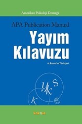 APA Publication Manual Yayım Kılavuzu - Kaknüs Yayınları
