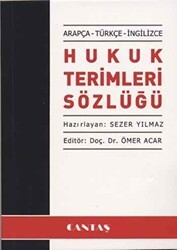 Arapça - Türkçe - İngilizce - Hukuk Terimleri Sözlüğü - Cantaş Yayınları