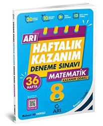 Arı Yayıncılık 8. Sınıf Matematik Arı Haftalık Kazanım Deneme - 1