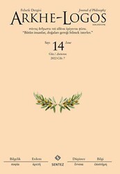 Arkhe - Logos Dergisi Sayı: 14 Güz 2022 - Arkhe - Logos Dergisi
