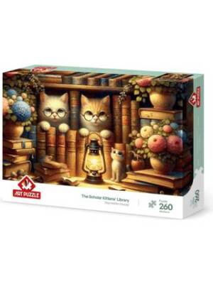 Art Puzzle Bilge Kediler Kitaplığı 260 Parça Puzzle - 1