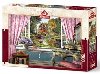 Art Puzzle Penceremdeki Şato 1500 Parça - 1
