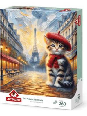 Art Puzzle Sanatçı Kedi Paris’Te 260 Parça Puzzle - 1
