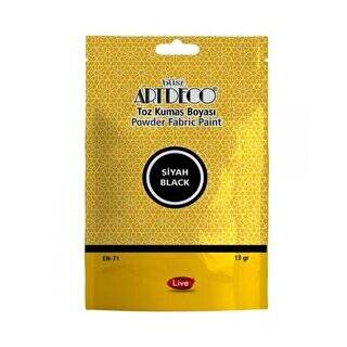 Artdeco 13Gr Toz Kumaş Boyası Siyah 010T-1118 - 1