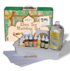 Artdeco Ebru Başlangıç Seti A4 Tekneli 8x30ml - Artdeco