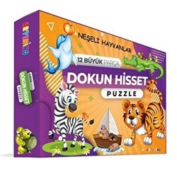 Artenino Neşeli Hayvanları 12 Büyük Parça Dokun Hisset Puzzle - Artenino Yayıncılık