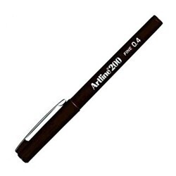 Artline 200N Fine Keçe Uçlu Yazı Kalemi Uç 0.4mm Koyu Kahverengi - Artline