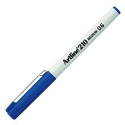 Artline 210N Keçe Uçlu Yazı Kalemi Uç 0.6mm Royal Mavi - Artline