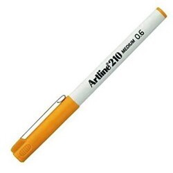 Artline 210N Keçe Uçlu Yazı Kalemi Uç 0.6mm Sarı - Artline