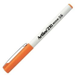 Artline 210N Keçe Uçlu Yazı Kalemi Uç 0.6mm Turuncu - Artline