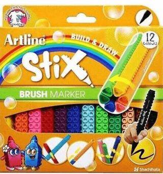 Artline Stix Brush Marker Esnek Uçlu Keçeli Kalem Seti 12 Renk - 1