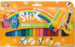 Artline Stix Brush Marker Esnek Uçlu Keçeli Kalem Seti 20 Renk - Artline
