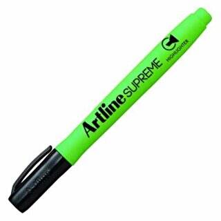Artline Supreme Fosforlu Kalem Kesik Uç 4.0mm Yeşil - 1