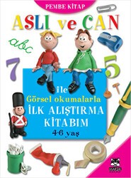 Aslı ve Can ile Görsel Okumalarla İlk Alıştırma Kitabım - Pembe Kitap - Marsık Kitap