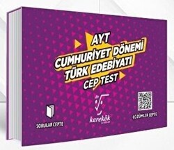 Karekök Yayıncılık AYT Cep Test Cumhuriyet Dönemi Türk Edebiyatı - Karekök Yayıncılık