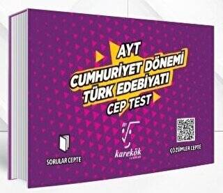 Karekök Yayıncılık AYT Cep Test Cumhuriyet Dönemi Türk Edebiyatı - 1