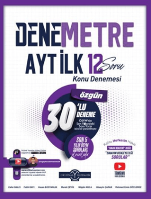 AYT Denemetre İlk 12 Konu Denemesi - 1