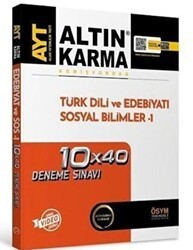 Altın Karma Yayınları AYT Edebiyat Sosyal Bilimler 1 Deneme 10x40 - Altın Karma Yayınları