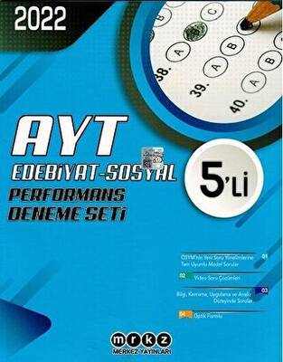 Merkez Yayınları AYT Edebiyat Sosyal Performans 5`li Deneme Seti - 1