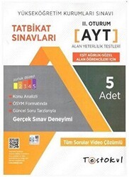Test Okul Yayınları AYT Eşit Ağırlık - Sözel Alan Öğrencileri İçin 5`li Tatbikat Sınavları - Test Okul Yayınları