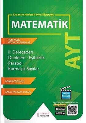 Derece Yayınları - Bayilik AYT II. Dereceden Denklem Eşitsizlik Parabol Karmaşık Sayılar - 1