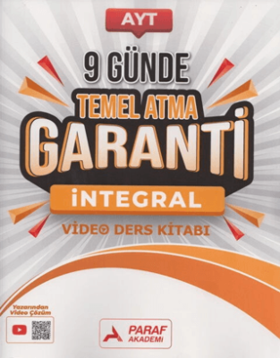 AYT İntegral 9 Günde Temel Atma Garanti Video Ders Kitabı - 1