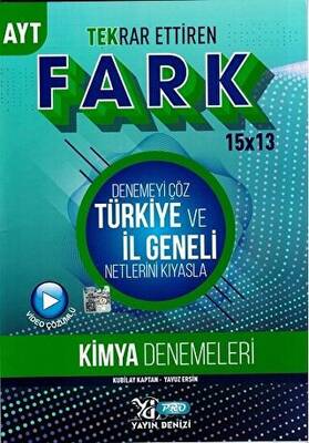 Yayın Denizi Yayınları AYT Kimya 15 x 13 Tekrar Ettiren Fark Denemeleri - 1