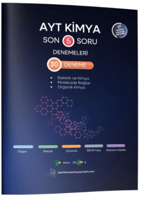 AYT Kimya Son 5 Soru Denemeleri 30 Deneme - 1