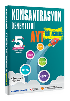 Hocalara Geldik AYT Konsantrasyon Denemeleri Eşit Ağırlık 5 li Tamamı Çözümlü - 1