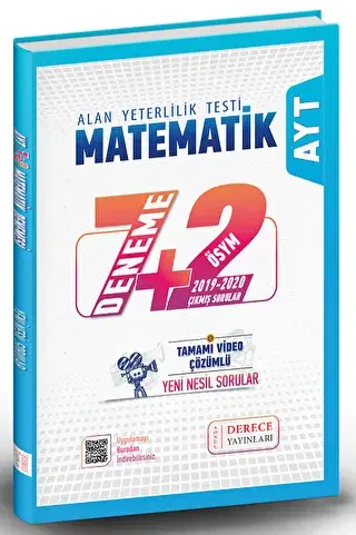 Derece Yayınları - Bayilik AYT Matematik 7+2 Deneme Video Çözümlü - Derece Yayınları - Bayilik