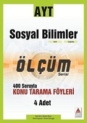 Delta Kültür Yayınevi AYT Sosyal Bilimler Ölçüm Serisi 400 Soruyla Konu Tarama Föyleri - 1