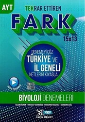 Yayın Denizi Yayınları AYT Tekrar Ettiren Fark 15 x 13 Biyoloji Denemeleri - Yayın Denizi Yayınları
