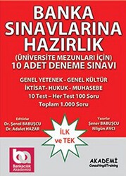 Akademi Consulting Training Banka Sınavlarına Hazırlık 10 Adet Deneme Sınavı Üniversite Mezunları İçin - Akademi Consulting Training